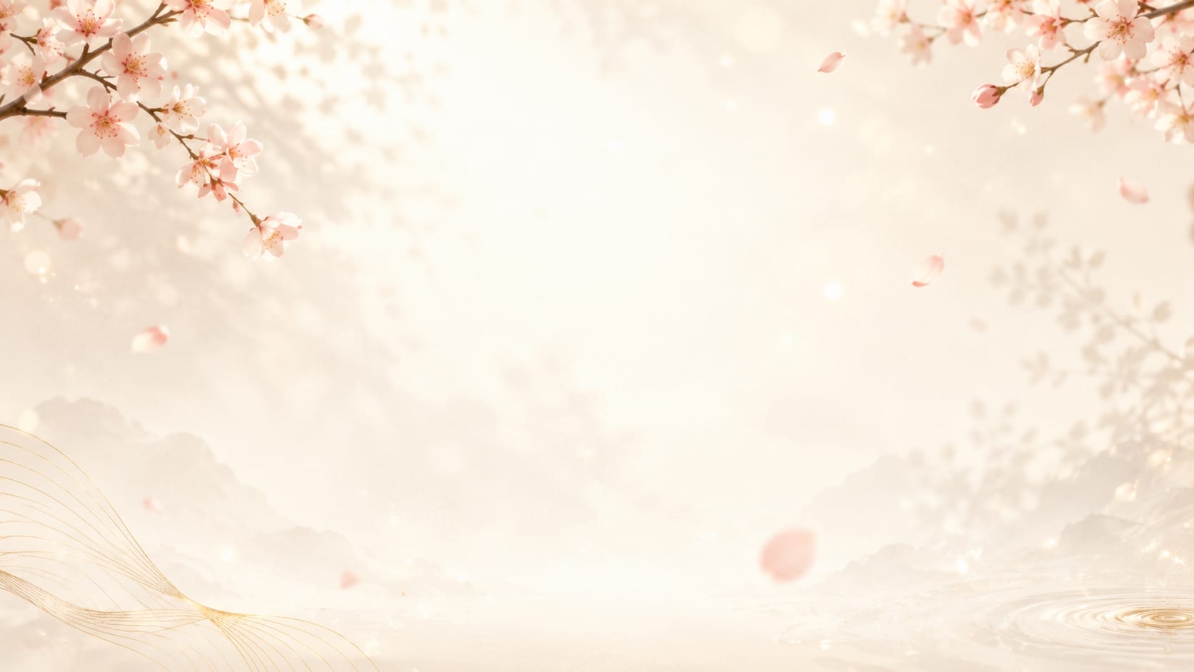 Hero section of KISMAEL About Us page featuring the logo at top, main heading "KISMAEL", subheading "Guided by Destiny", and a paragraph describing the brand philosophy on a soft ivory background with subtle peach blossom accents.
